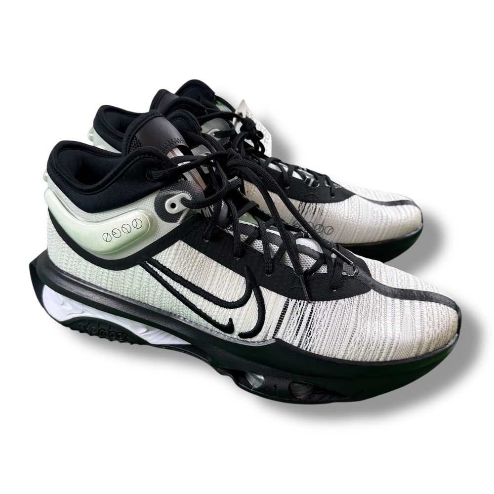 NWOB Nike Air Zoom GT Jump 2 Basketball Shoes White/Black DX9189-100 Men Sz 17